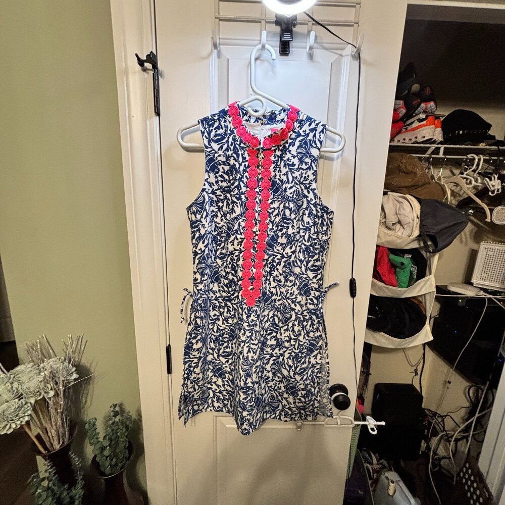 NWT Lilly Pulitzer Women's Size 6 Jonna Romper Oyster Bay Blue Krillin It Romper